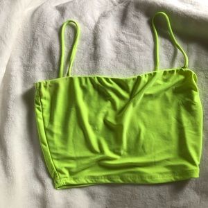 neon yellow crop top